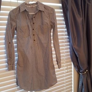 Stripped shirt dress
